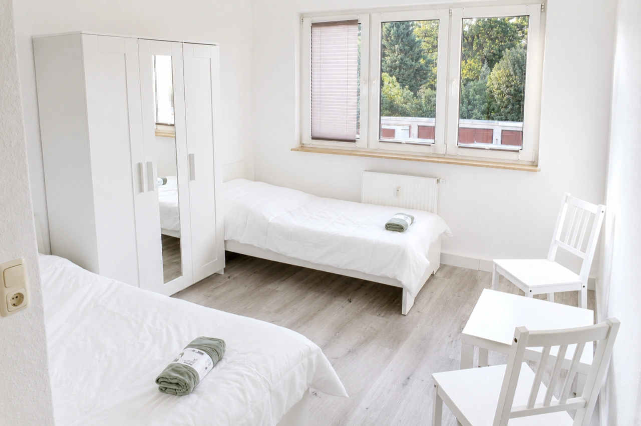 Rackwitz 1 - Schlafzimmer mit Sitzgelegenheit